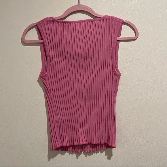 New Free People Tilly Rib Button-Up Top
in Pink Frosting Small - Picture 5 of 8